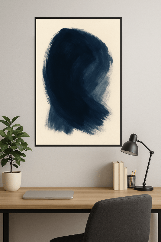 Niebieska Abstrakcyjna Sztuka - CasaNookDecor