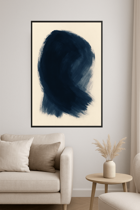 Niebieska Abstrakcyjna Sztuka - CasaNookDecor