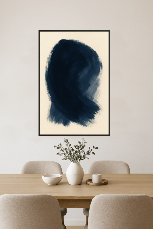 Niebieska Abstrakcyjna Sztuka - CasaNookDecor