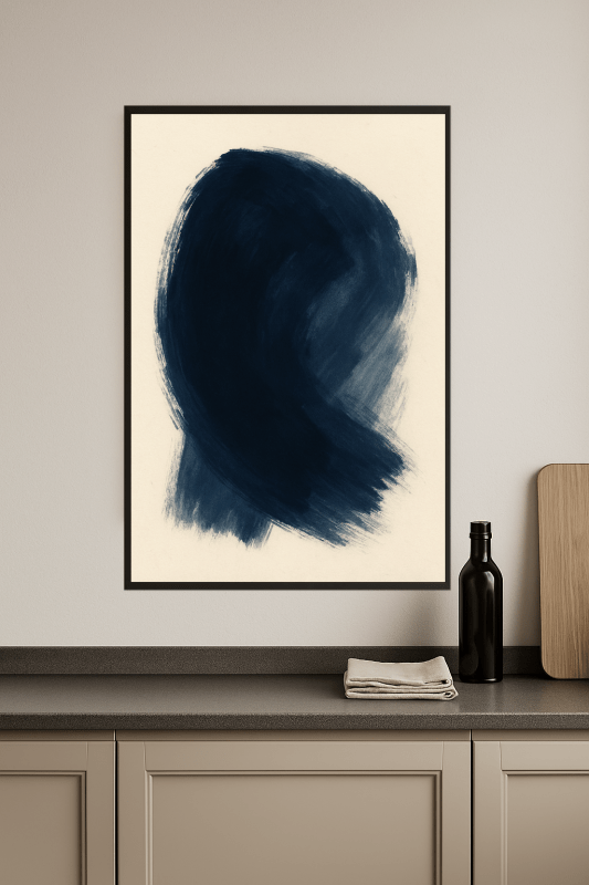 Niebieska Abstrakcyjna Sztuka - CasaNookDecor