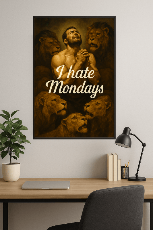 Nienawidzę Poniedziałków - Plakat Sztuki - CasaNookDecor