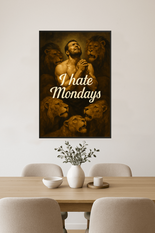 Nienawidzę Poniedziałków - Plakat Sztuki - CasaNookDecor