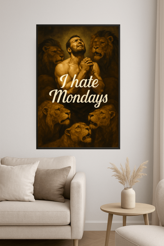 Nienawidzę Poniedziałków - Plakat Sztuki - CasaNookDecor