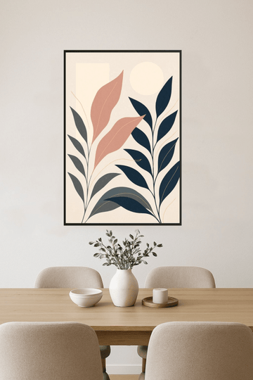 Nowoczesna Abstrakcyjna Sztuka Roślinna - CasaNookDecor