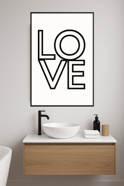 Nowoczesna Sztuka Ścienna Miłości - CasaNookDecor