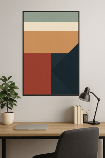 Nowoczesny Druk Sztuki Geometrycznej - CasaNookDecor