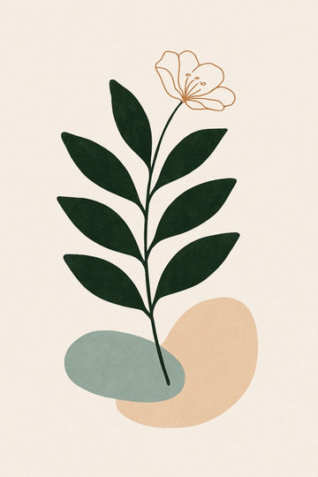 Nowoczesny Druk Sztuki Roślinnej - CasaNookDecor