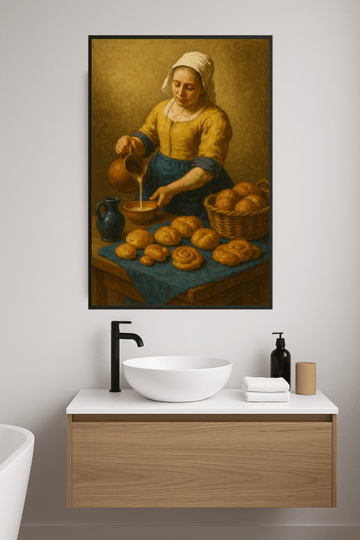 Obraz Kobiety Nalewającej Mleko - CasaNookDecor