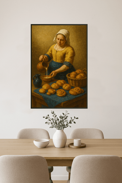 Obraz Kobiety Nalewającej Mleko - CasaNookDecor
