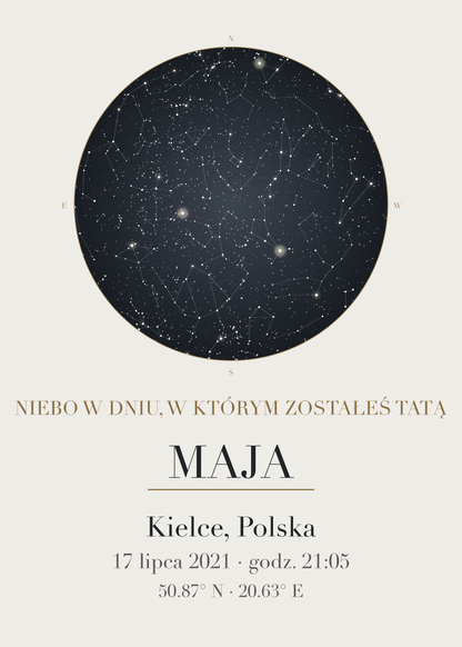 Mapa Nieba dla taty, kolejny przykład personalizacji