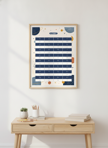 Alfabet kosmos — plakat edukacyjny dla dzieci – plakat na ścianę