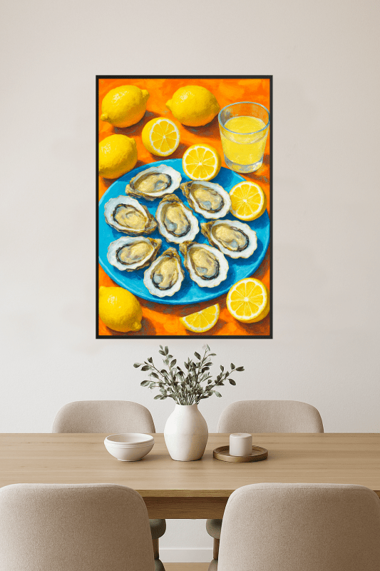 Ostrygi I Cytryny - Druk Sztuki - CasaNookDecor