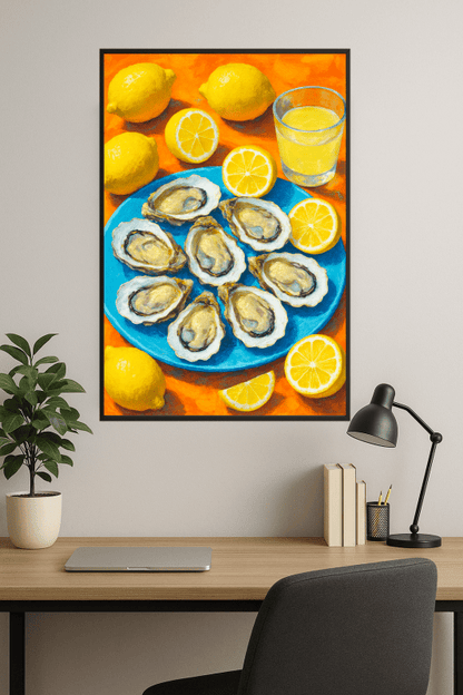 Ostrygi I Cytryny - Druk Sztuki - CasaNookDecor