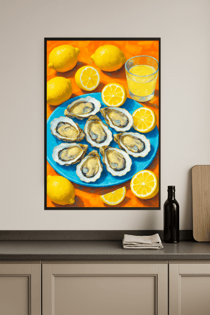 Ostrygi I Cytryny - Druk Sztuki - CasaNookDecor