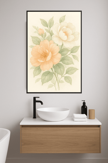 Pastelowa Sztuka Kwiatowa - CasaNookDecor