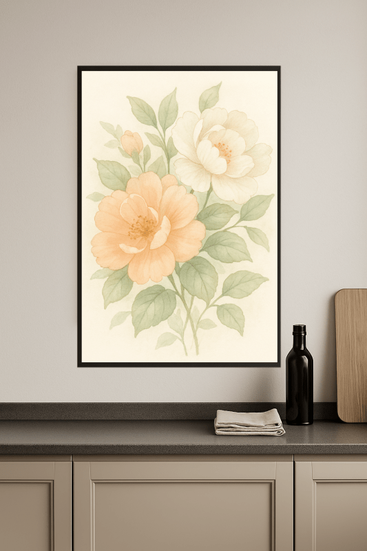 Pastelowa Sztuka Kwiatowa - CasaNookDecor