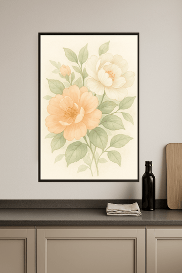 Pastelowa Sztuka Kwiatowa - CasaNookDecor