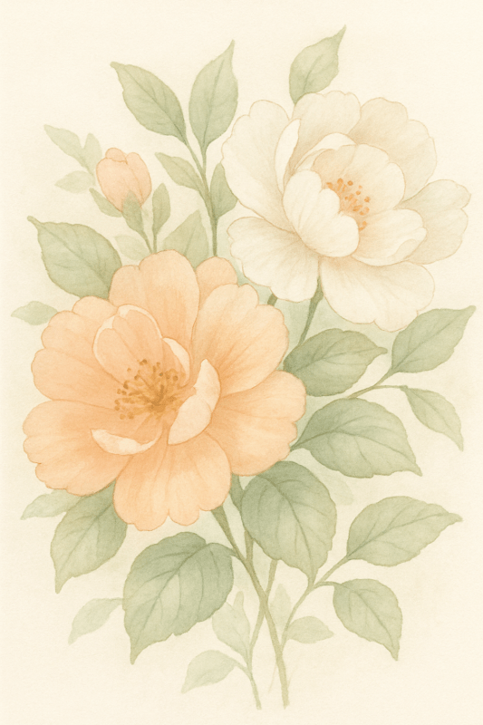 Pastelowa Sztuka Kwiatowa - CasaNookDecor