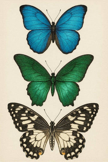 Pionowy Druk Sztuki Motyla - CasaNookDecor