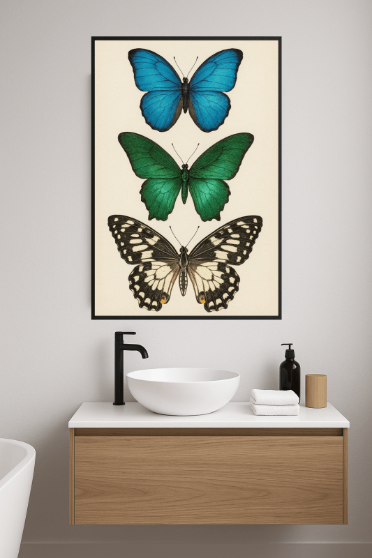 Pionowy Druk Sztuki Motyla - CasaNookDecor