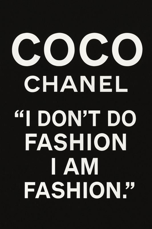 Plakat Cytatu Coco Chanel - CasaNookDecor