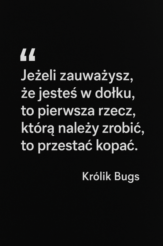 Plakat Cytatu Królika Bugsa - CasaNookDecor