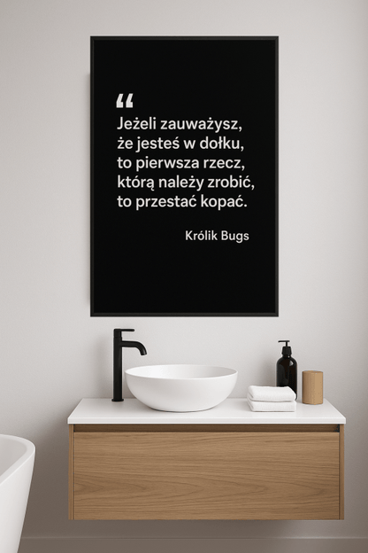 Plakat Cytatu Królika Bugsa - CasaNookDecor