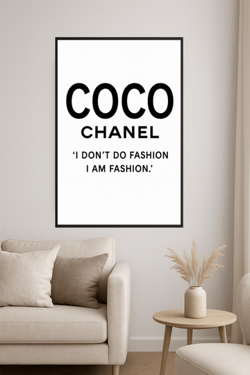 Plakat Minimalistyczny Coco Chanel - CasaNookDecor