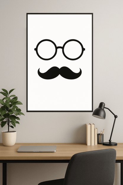 Plakat Sztuki: Okulary I Wąsy - CasaNookDecor