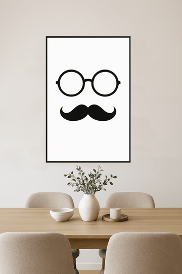 Plakat Sztuki: Okulary I Wąsy - CasaNookDecor