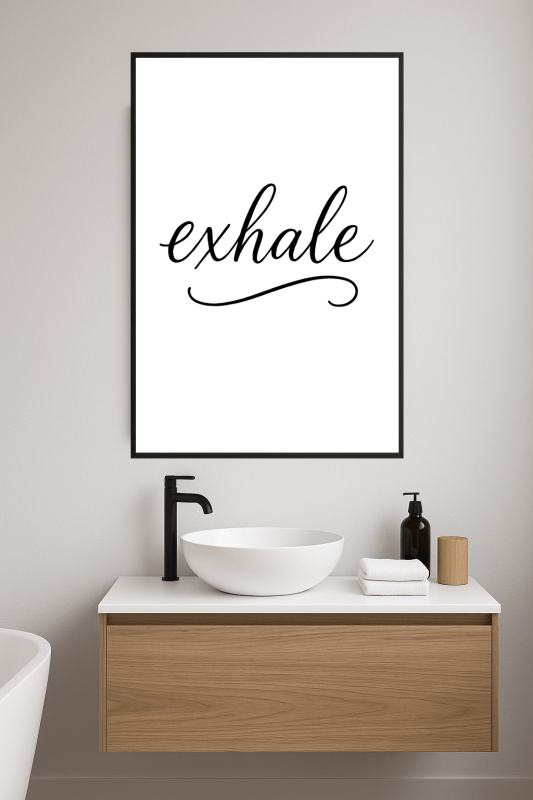 Plakat Sztuki Ściennej 'Wydychaj' - CasaNookDecor