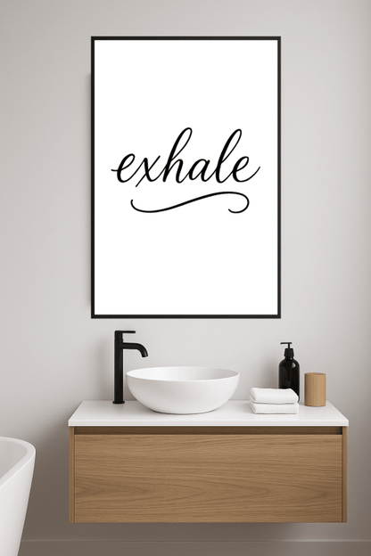 Plakat Sztuki Ściennej 'Wydychaj' - CasaNookDecor