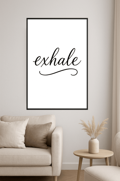 Plakat Sztuki Ściennej 'Wydychaj' - CasaNookDecor