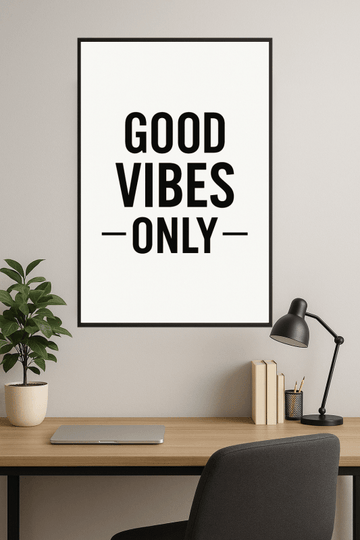 Plakat Tylko Pozytywne Wibracje - CasaNookDecor