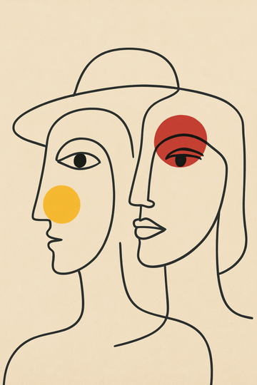 Plakat Wystawy Portretów Abstrakcyjnych - CasaNookDecor