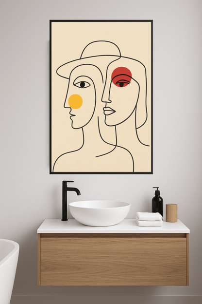 Plakat Wystawy Portretów Abstrakcyjnych - CasaNookDecor