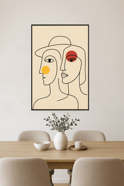 Plakat Wystawy Portretów Abstrakcyjnych - CasaNookDecor