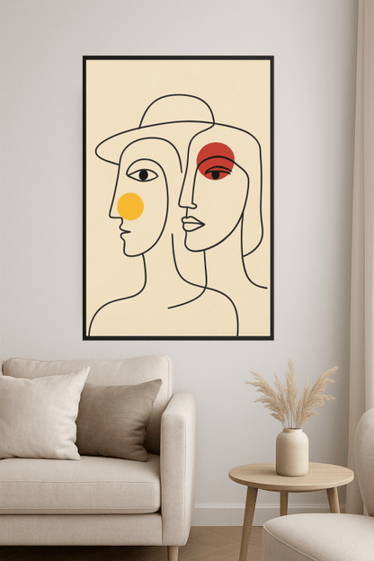 Plakat Wystawy Portretów Abstrakcyjnych - CasaNookDecor