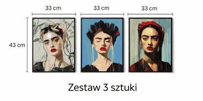 Plakaty Portret 30x40 – zestaw 3 do salonu | dekoracja ściany - CasaNookDecor