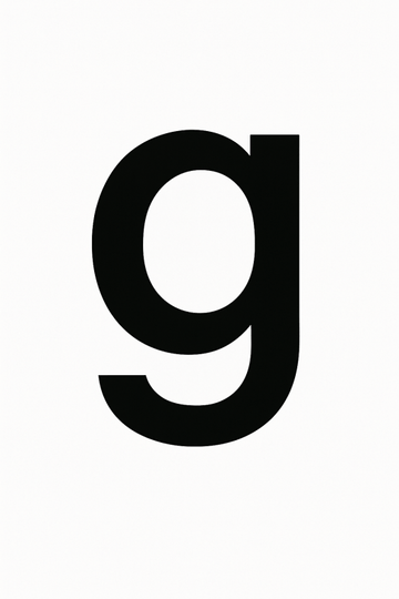 Pogrubiona Mała Litera G - CasaNookDecor