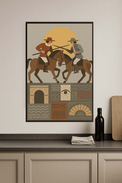 Pojedynek Na Koniach - Grafika Artystyczna - CasaNookDecor