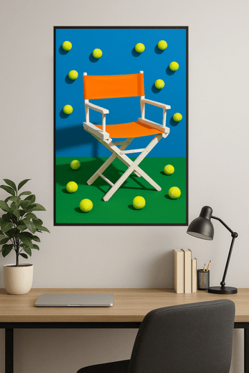 Pomarańczowe Krzesło Dyrektora - CasaNookDecor