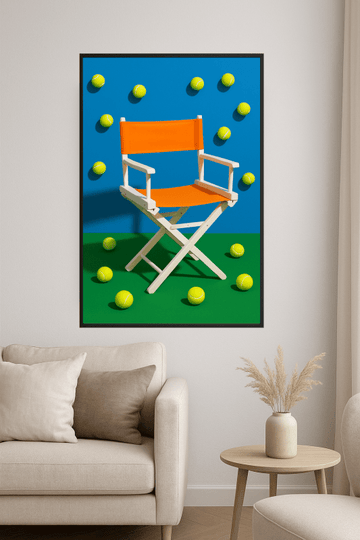 Pomarańczowe Krzesło Dyrektora - CasaNookDecor