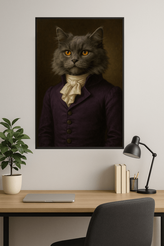 Portret Królewskiego Kota - CasaNookDecor