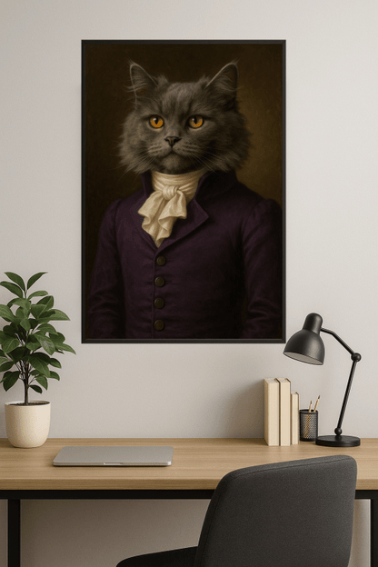 Portret Królewskiego Kota - CasaNookDecor
