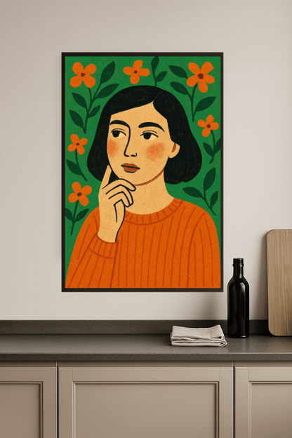 Portret Przemyślanej Kobiety - CasaNookDecor