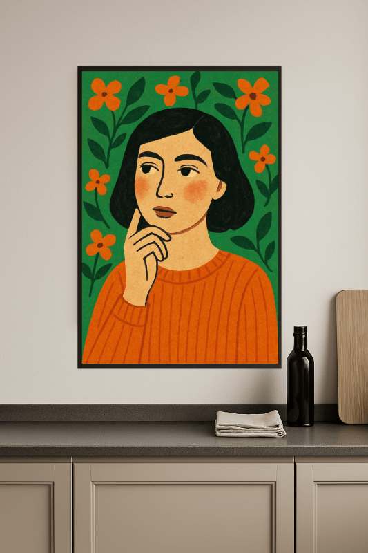 Portret Przemyślanej Kobiety - CasaNookDecor