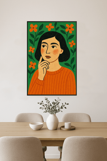 Portret Przemyślanej Kobiety - CasaNookDecor