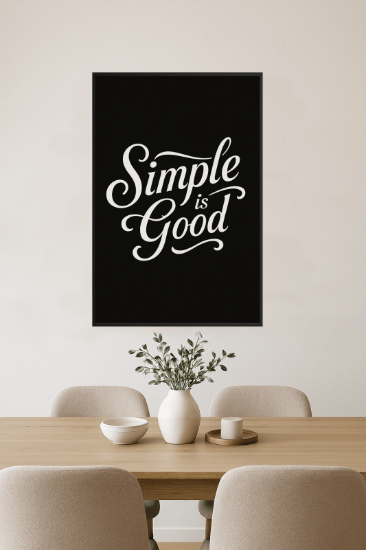 Prosta Typografia Jest Dobra Sztuka - CasaNookDecor