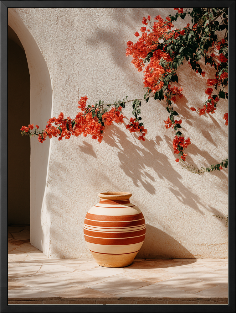 Letni taras terracotta — zestaw 3 plakatów śródziemnomorskich – plakat na ścianę